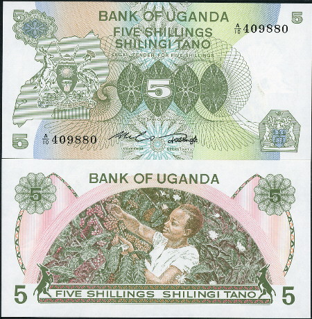5 shillings  (90) UNC Banknote