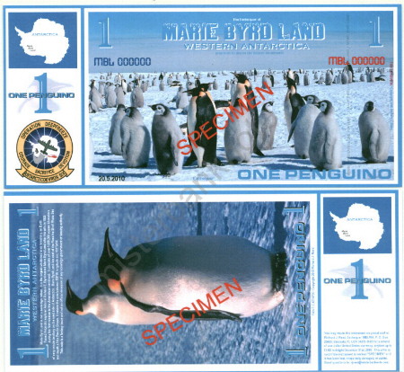 1 Penguino  (90) UNC Banknote