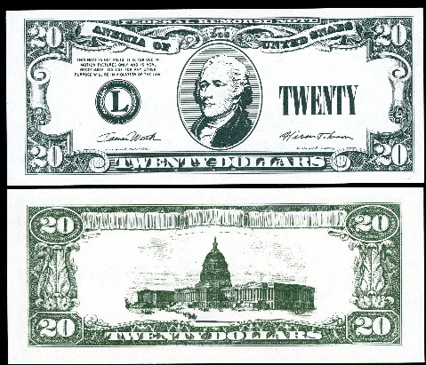 20 dollars  (90) UNC Banknote
