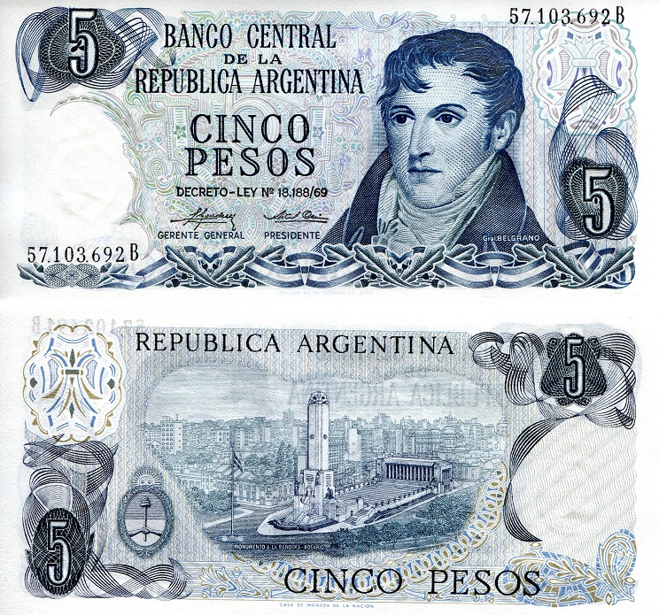 5 pesos  (90) UNC Banknote