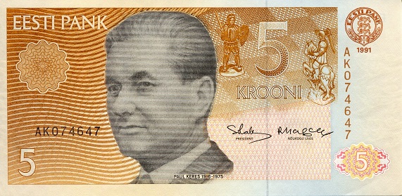 5 krooni (90) UNC Banknote