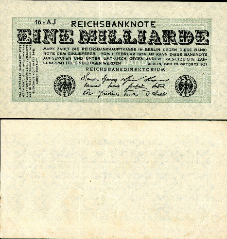 1 milliarde mark  (60) VF Banknote