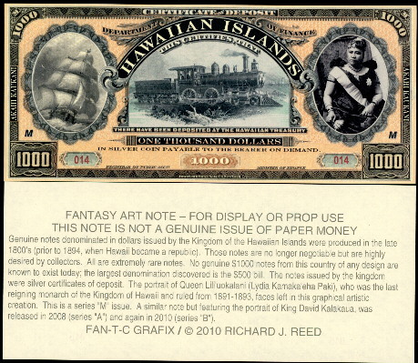 1000 Dollars  (90) UNC Banknote
