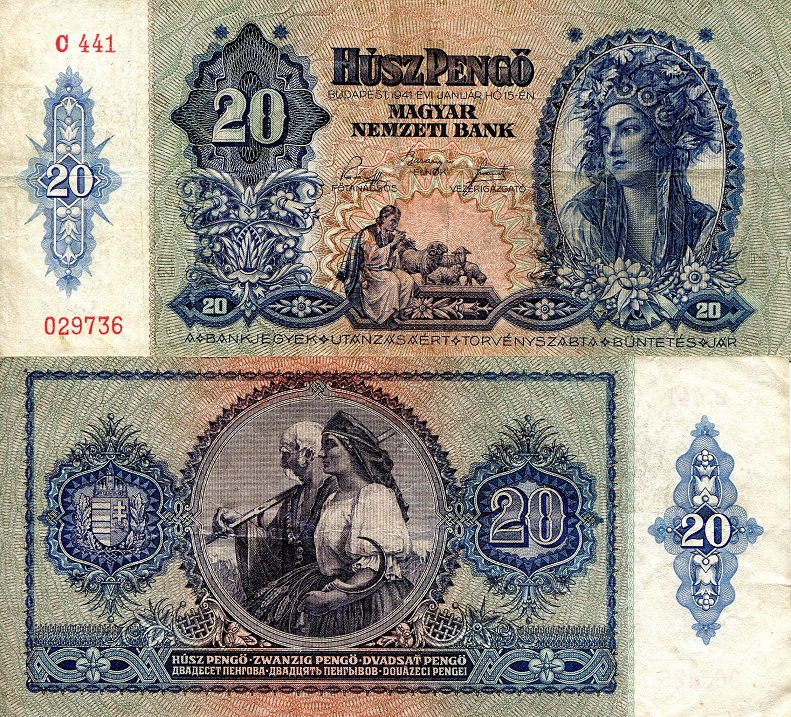 20 pengo  (65) VF-EF Banknote