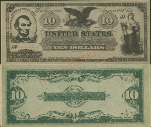 10 dollars  (60) VF Banknote