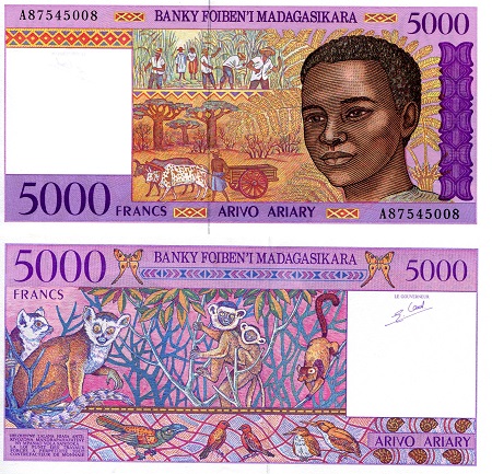 5000 francs  (90) UNC Banknote