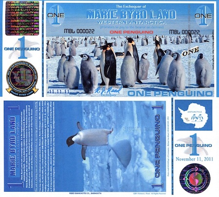1 Penguino  (90) UNC Banknote