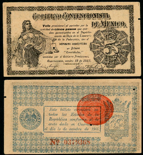 5 pesos  (60) VF Banknote