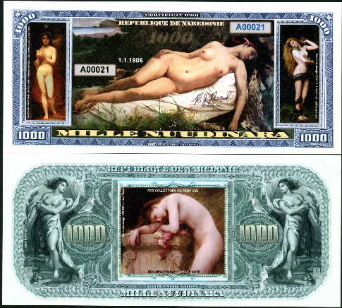 1,000 nuudinara  (90) UNC Banknote