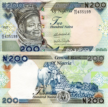 200 naira  (90) UNC Banknote