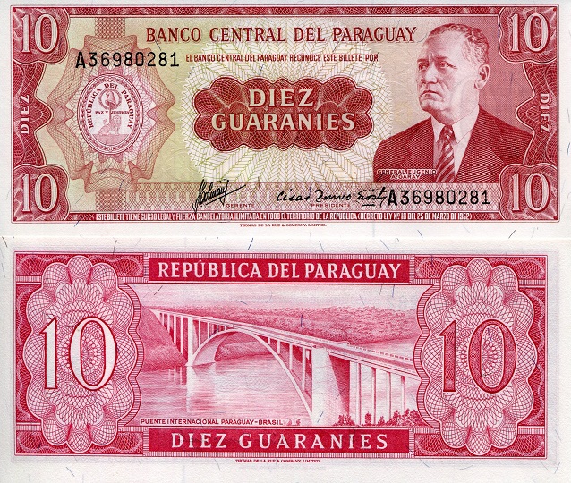 10 guaranies (90) UNC Banknote