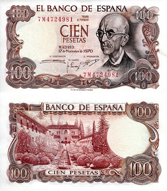 100 pesetas  (65) VF-EF Banknote