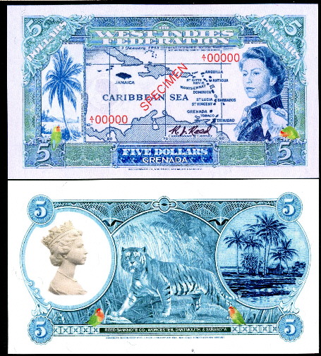 5 dollars  (90) UNC Banknote