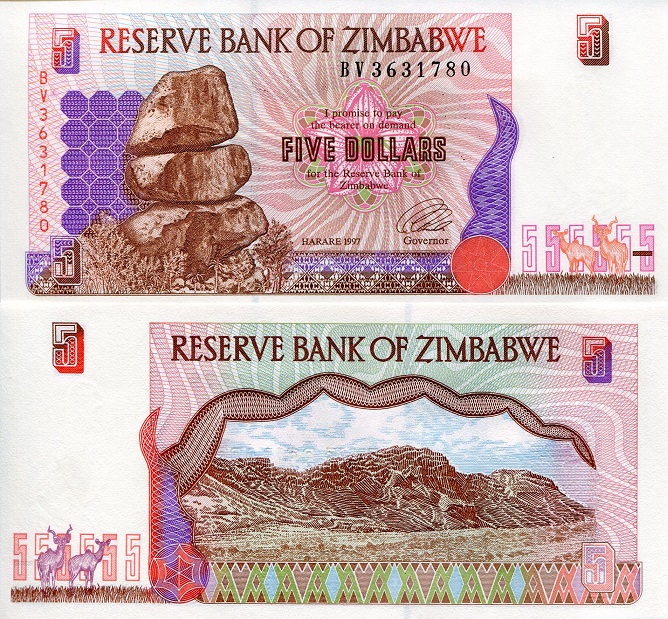 5 dollars  (90) UNC Banknote